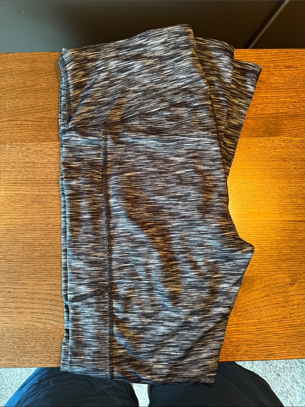 Women’s Grey Space-Dye Active Leggings - large